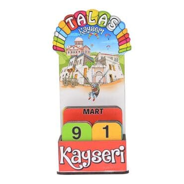 Kayseri Themed Wooden Table Calendar
