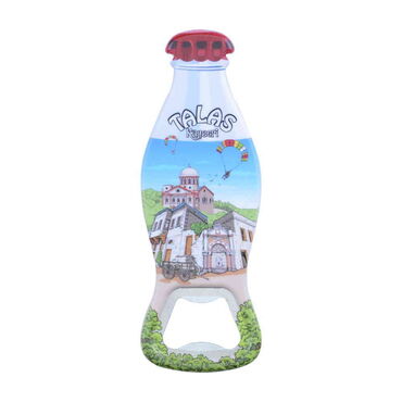 Kayseri Themed Customised Uv Printed Coca Cola Bottle Shape Plastic Base Bottle Opener 42x120 mm - Thumbnail