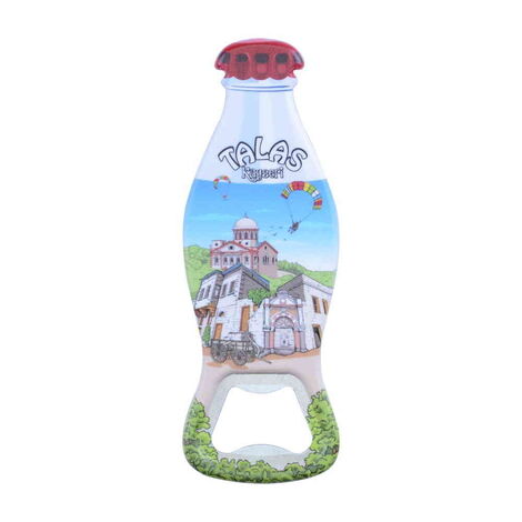 Kayseri Themed Customised Uv Printed Coca Cola Bottle Shape Plastic Base Bottle Opener 42x120 mm