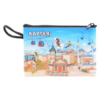 Kayseri Themed Turkish Woven Wallet 113x80x8 mm - Thumbnail