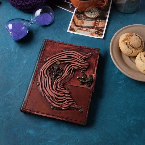 Toptan Keçi Temalı Orta Boy Deri Defter - 1