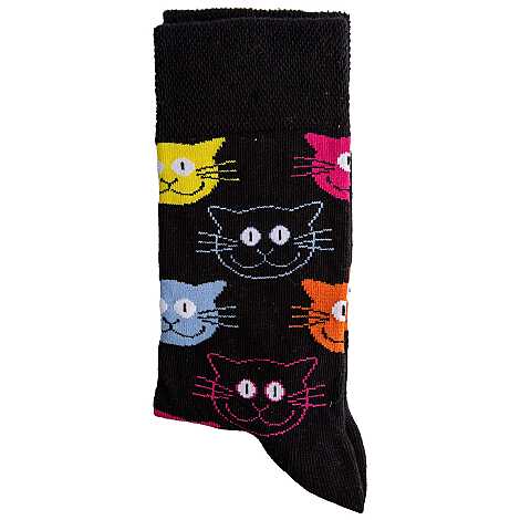 Kedi Temalı Desenli Soket Çorap - 4