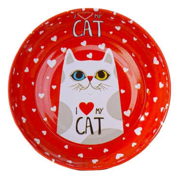 Cat Themed Metal Bowl 115 mm