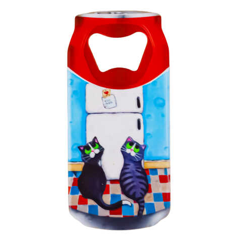 Kedi Temalı Myros Teneke Kutu Açacak Magnet 43x80 mm - 1