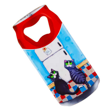 Kedi Temalı Myros Teneke Kutu Açacak Magnet 43x80 mm - 5