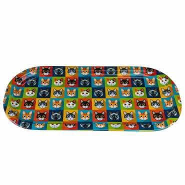 Cat Themed Oval Tray 35x16 cm - Standart - 2