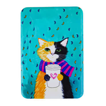 Kedi Temalı Uv Baskılı Magnet 80x50 mm - Myros