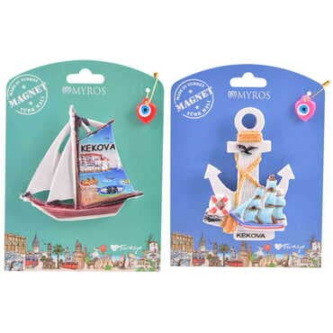 Toptan Kekova Temalı Kartonetli UV Polyester Magnet - 2