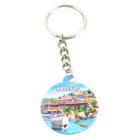 Kekova Themed Customised UV Printed Plastic Base Square Keyring 38x100 mm