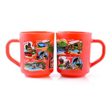 Kemer Region Themed Colored Glass Mug - Thumbnail