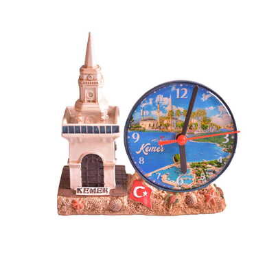 Kemer Regione Polyester Desktop Clock - Thumbnail