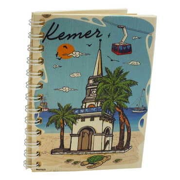Toptan Kemer Temalı Ahşap Kapaklı Defter 120x170 mm - 4