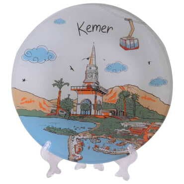 Kemer Themed Bespoke Printed Glass Plate 18 Cm - 5