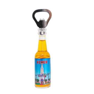 Kemer Themed Metallic Bottle Opener Refrigerator Magnet - 3