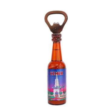 Kemer Themed Metallic Bottle Opener Refrigerator Magnet - 5