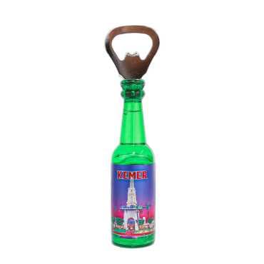 Kemer Themed Metallic Bottle Opener Refrigerator Magnet - 7
