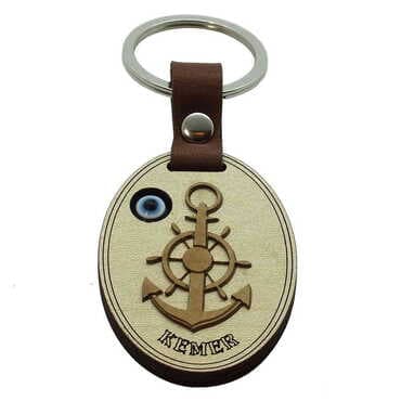 Kemer Themed Wooden Custom Printed Wooden Keyring - 4