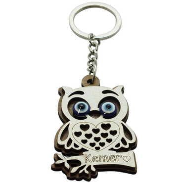 Kemer Themed Wooden Custom Printed Wooden Keyring - 6