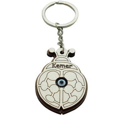 Kemer Themed Wooden Custom Printed Wooden Keyring - 9