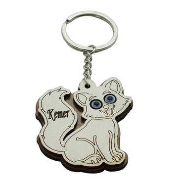 Kemer Themed Wooden Custom Printed Wooden Keyring - 11