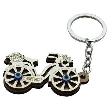 Kemer Themed Wooden Custom Printed Wooden Keyring - 14