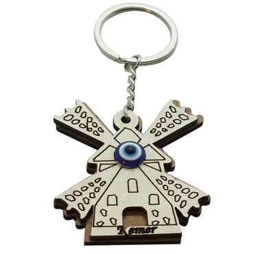Kemer Themed Wooden Custom Printed Wooden Keyring - 16