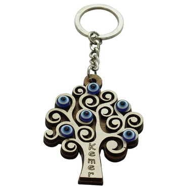 Kemer Themed Wooden Custom Printed Wooden Keyring - 17