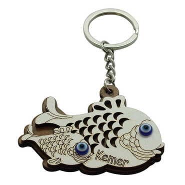 Kemer Themed Wooden Custom Printed Wooden Keyring - 18