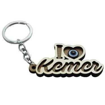 Kemer Themed Wooden Custom Printed Wooden Keyring - 19