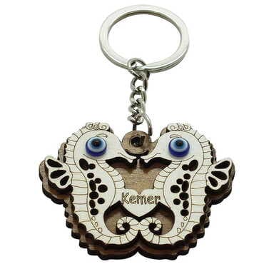 Kemer Themed Wooden Custom Printed Wooden Keyring - 20