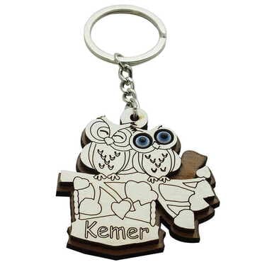 Kemer Themed Wooden Custom Printed Wooden Keyring - 25
