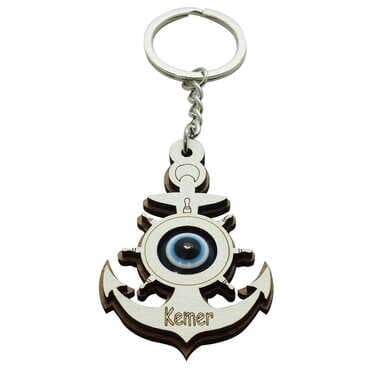 Kemer Themed Wooden Custom Printed Wooden Keyring - 26