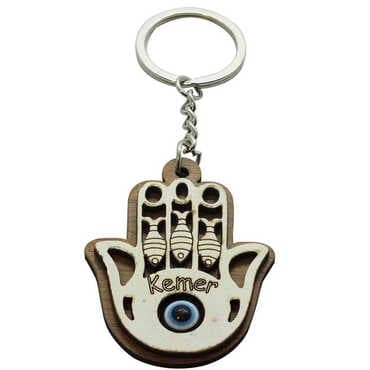 Kemer Themed Wooden Custom Printed Wooden Keyring - 27