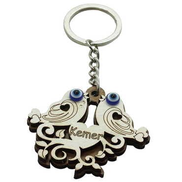 Kemer Themed Wooden Custom Printed Wooden Keyring - 28