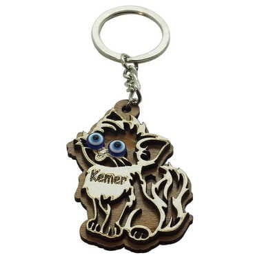 Kemer Themed Wooden Custom Printed Wooden Keyring - 30