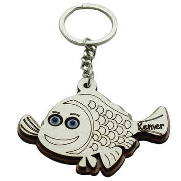 Kemer Themed Wooden Custom Printed Wooden Keyring - 33