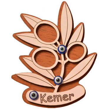 Toptan Kemer Temalı Myros Ahşap Magnet - 29