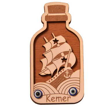 Toptan Kemer Temalı Myros Ahşap Magnet - 35