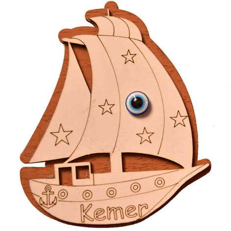 Toptan Kemer Temalı Myros Ahşap Magnet - 38
