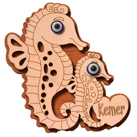 Toptan Kemer Temalı Myros Ahşap Magnet - 41