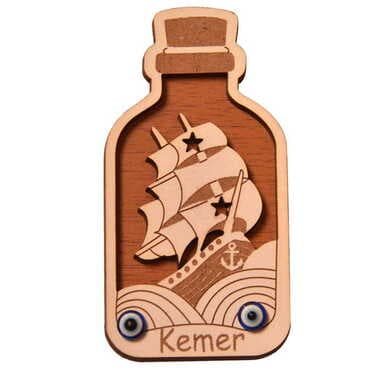 Toptan Kemer Temalı Myros Ahşap Magnet - 35