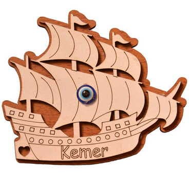 Toptan Kemer Temalı Myros Ahşap Magnet - 36