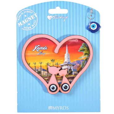 Kemer Themed Wooden Backing Carded Serie C Fridge Magnet - 7