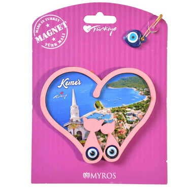 Kemer Themed Wooden Backing Carded Serie C Fridge Magnet - 8