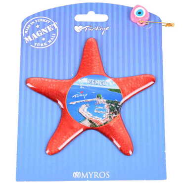 Kemer Themed Epoxy Dome Backing Card Souvenir Fridge Magnet - 78