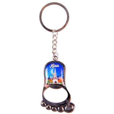 Kemer Themed Metal Foot Shaped Opener Keychain 37x118 mm - 7