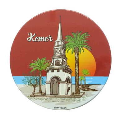 Kemer Themed Customised Metal Tin Coaster 90 mm - Standart - 2
