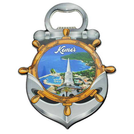 Toptan Kemer Temalı Myros Metal Çapa Açacak Magnet 105x72 mm - 1