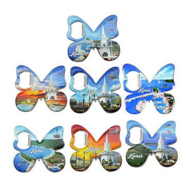 Kemer Themed Butterfly Shaped Metal Magnetic Bottle Opener 70x70 mm - 3
