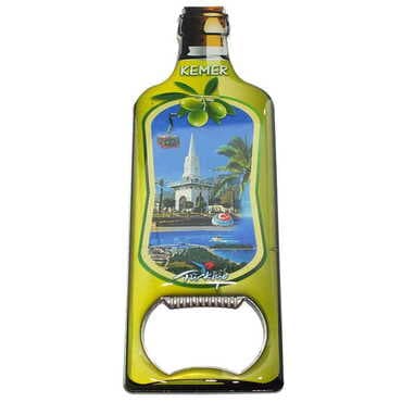 Kemer Themed Bottle Shaped Metal Magnetic Bottle Opener 115x39 mm - 6